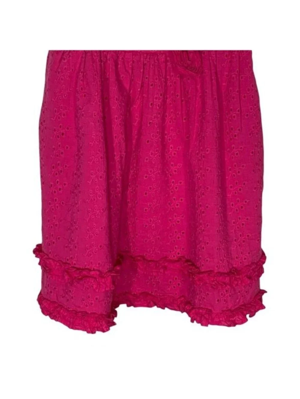Chaps Girls Size 5 Eyelet Lace Sundress Pink Cotton Ruffle Sleeveless